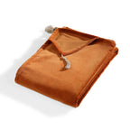 Danube - Chemin De Lit - Velours De Coton - Terracotta