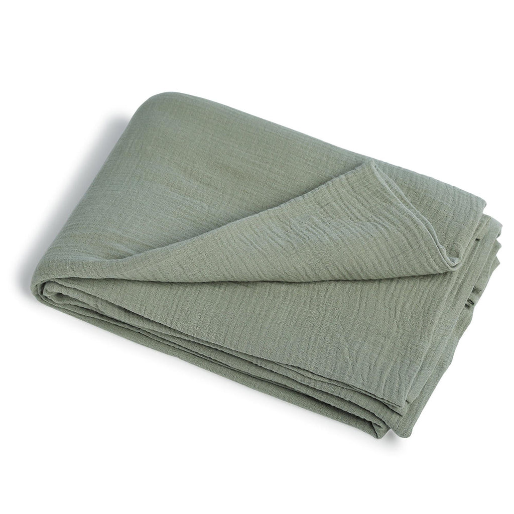 Carla - Sábana Encimera - Gasa De Algodón - Verde Celadón