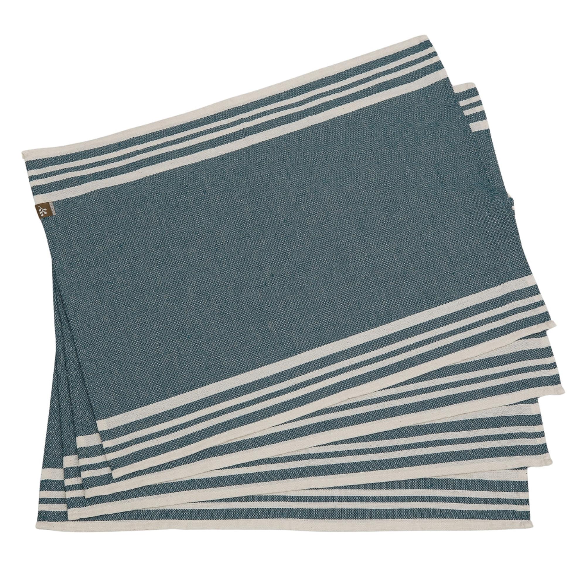 Mahdia Placemat (X4) - Petrol Blue - Cotton
