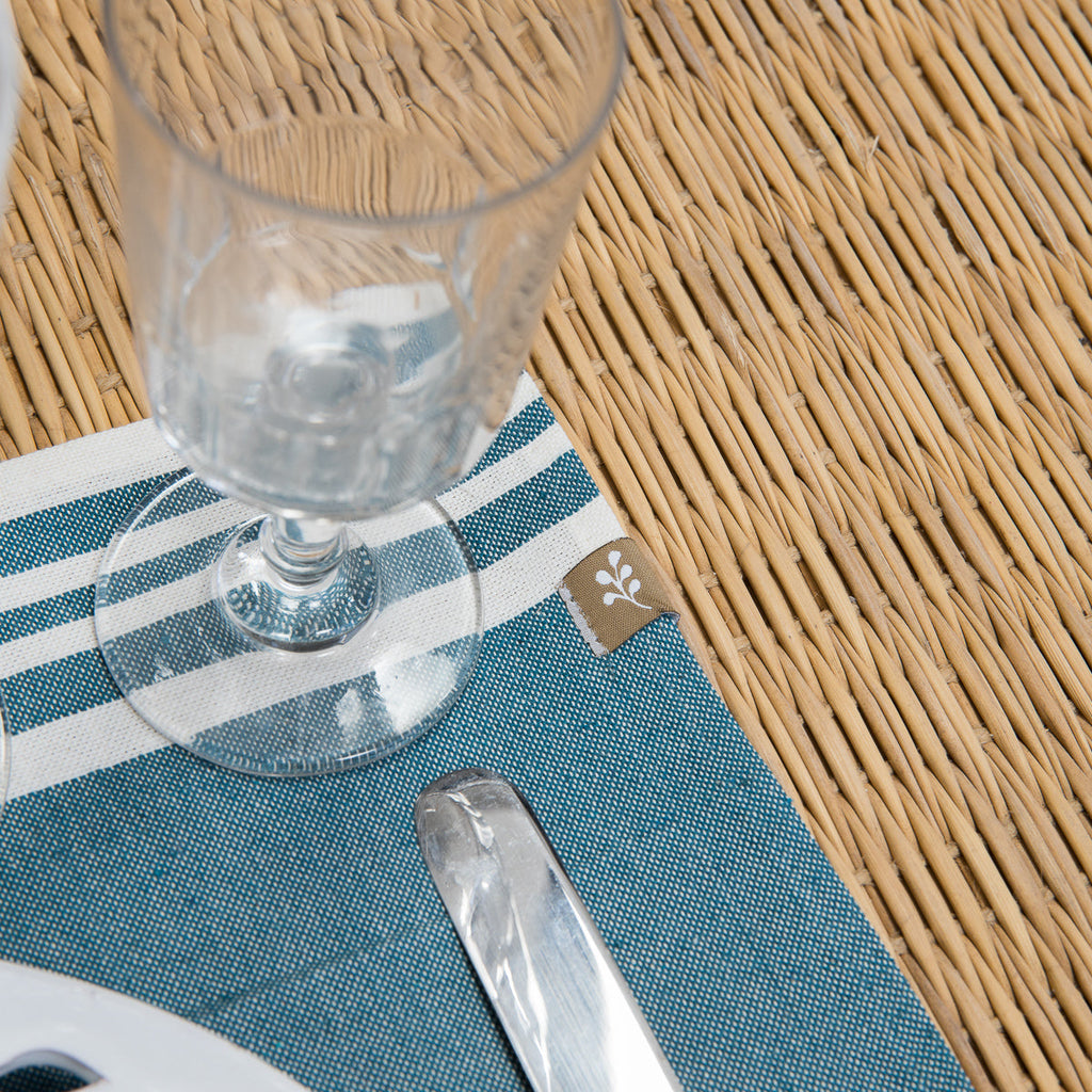 Mahdia Placemat (X4) - Petrol Blue - Cotton