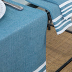 Cotton Table Runner 50x150 - Mahdia - Petrol Blue