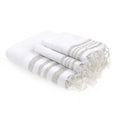 Bath towels (1+2) cotton 100x200+2(40x60) HAMPTONS white / silver