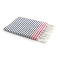 Cotton pareo fouta 100x200 BORA BORA denim blue / fuchsia pink