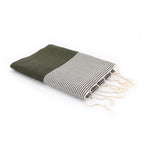 Honeycomb cotton fouta 100x200 IBIZA khaki green