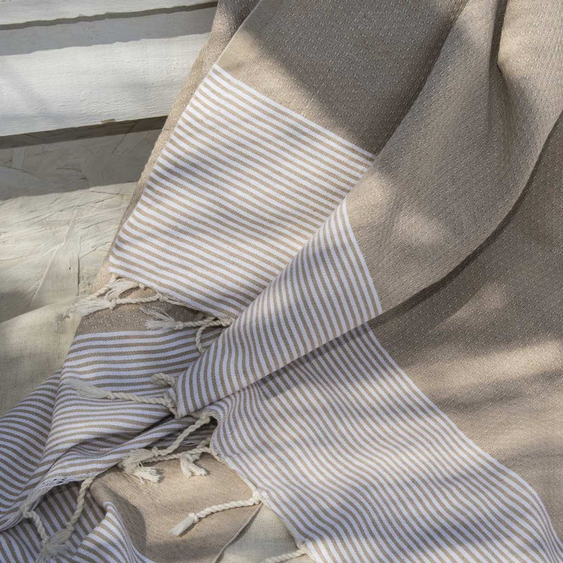 Honeycomb Fouta - Cotton - Beige - Ibiza