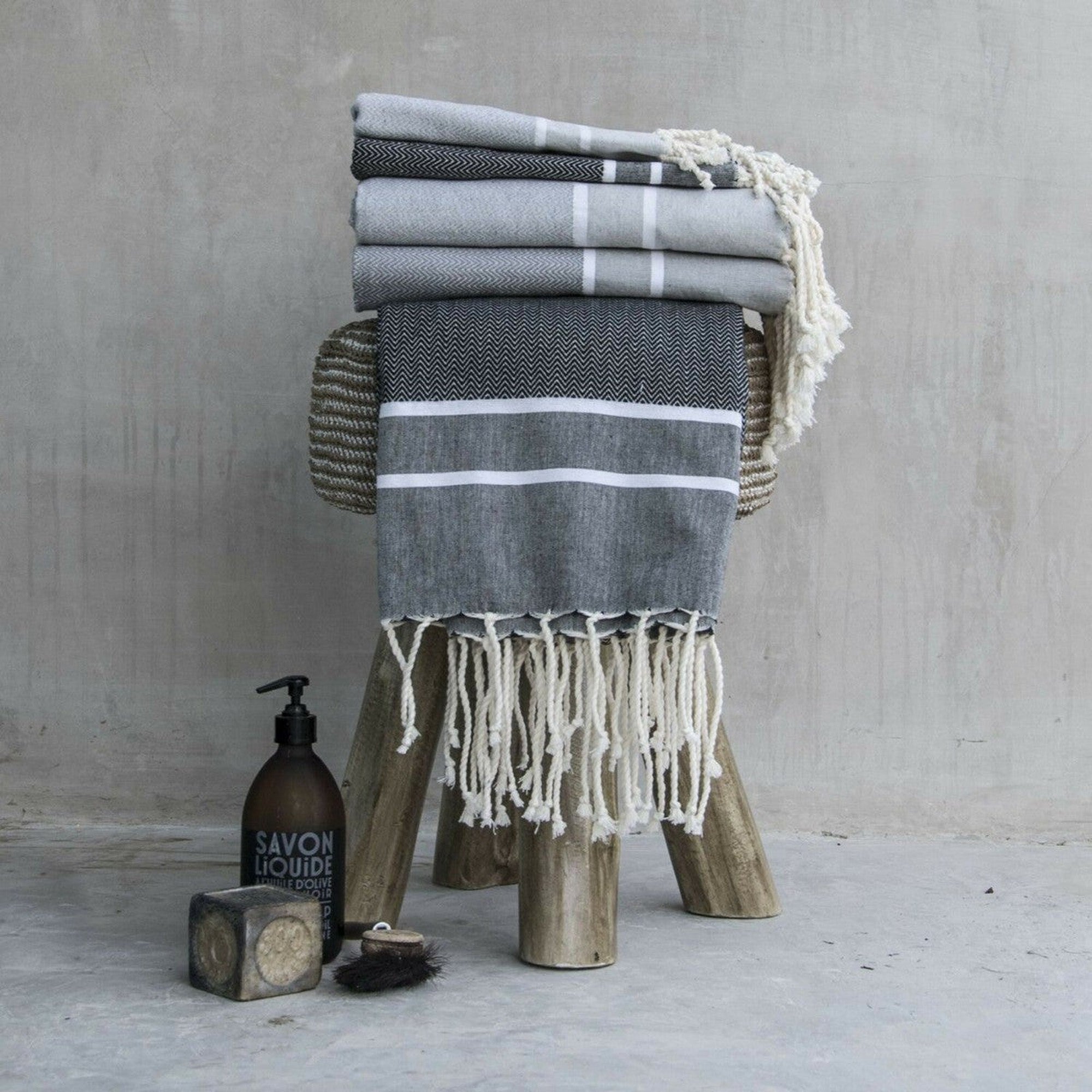 Stockholm Bath Foutas - Black - Cotton