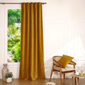 Velvet - Cortina Con Trabillas - Terciopelo De Algodón - Amarillo Mostaza