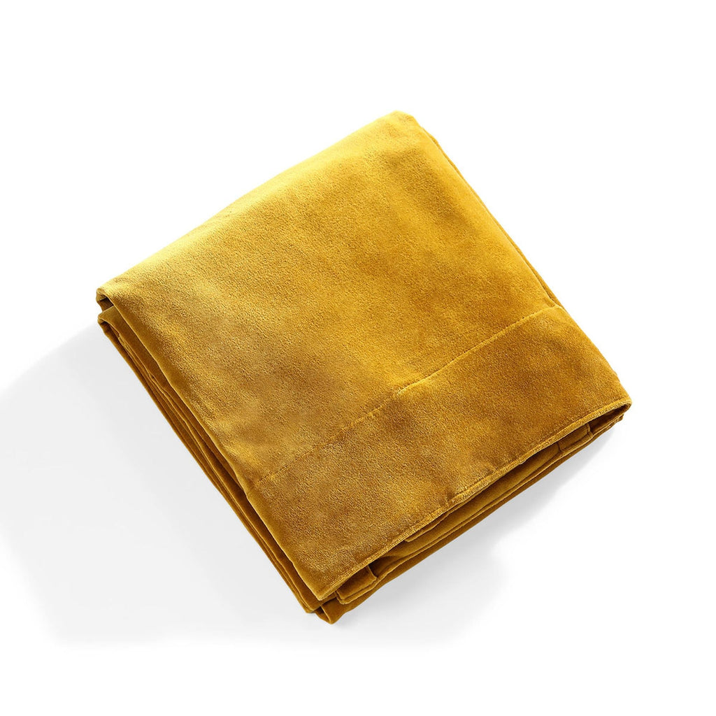 Velvet - Cortina Con Trabillas - Terciopelo De Algodón - Amarillo Mostaza