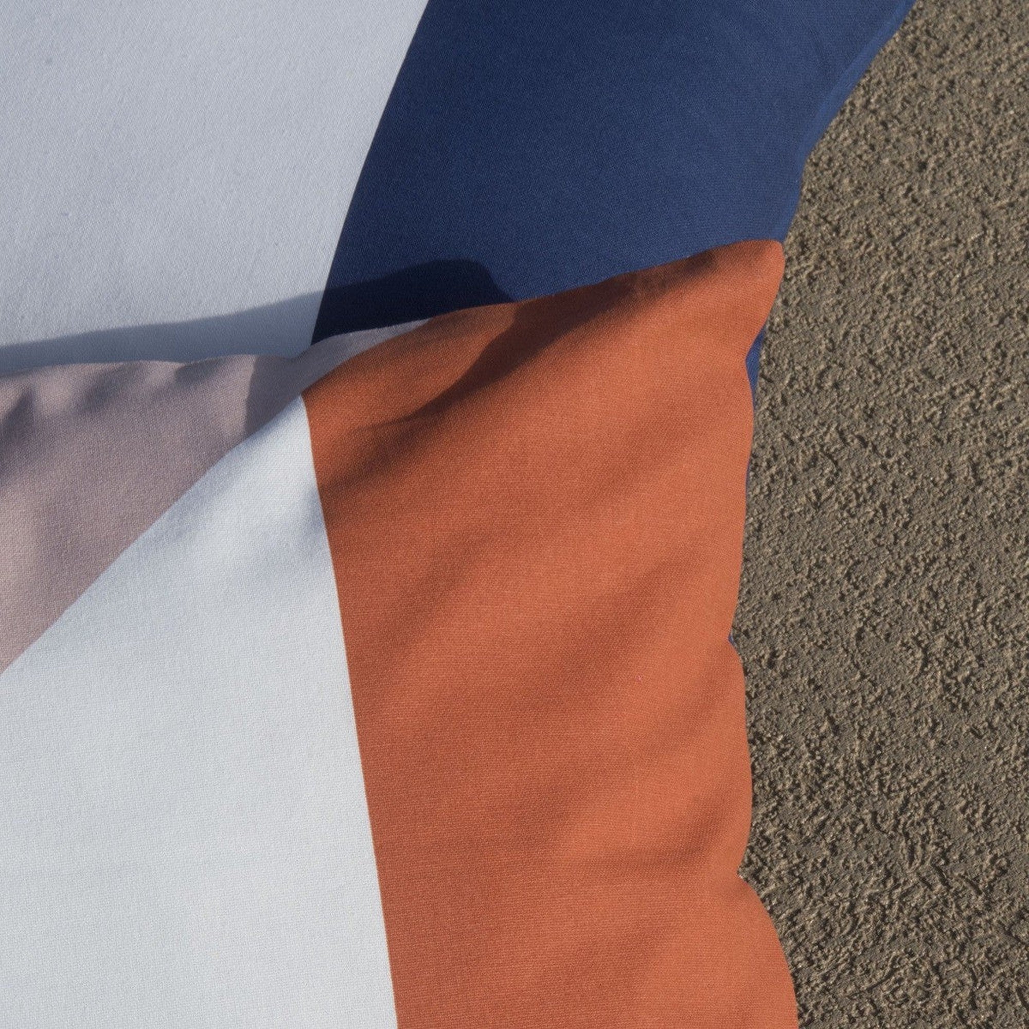 Funda de cojín de exterior de algodón con bloques de color - Rojo