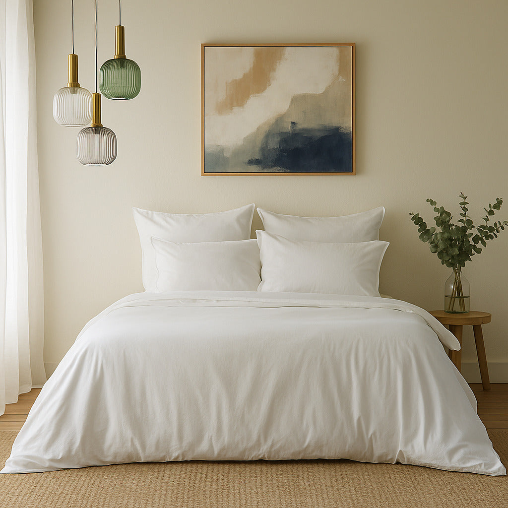 Gaia - Drap Housse - Coton Bio & Lyocell - Blanc