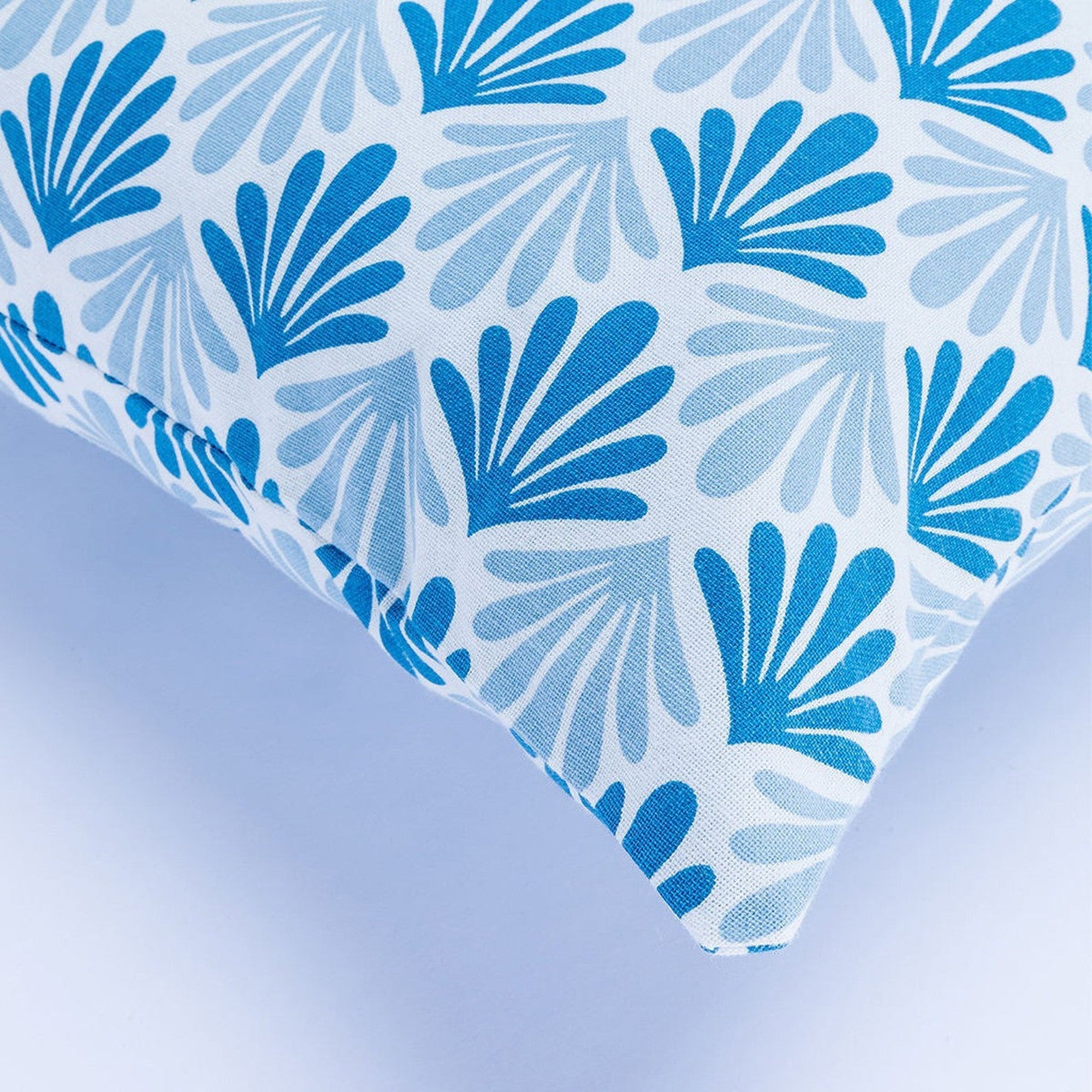Funda de cojín de exterior - Algodón - Azul - Pavo real