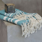 Bath towels (1+2) cotton 100x200+2(40x60) HAMPTONS duck green / white