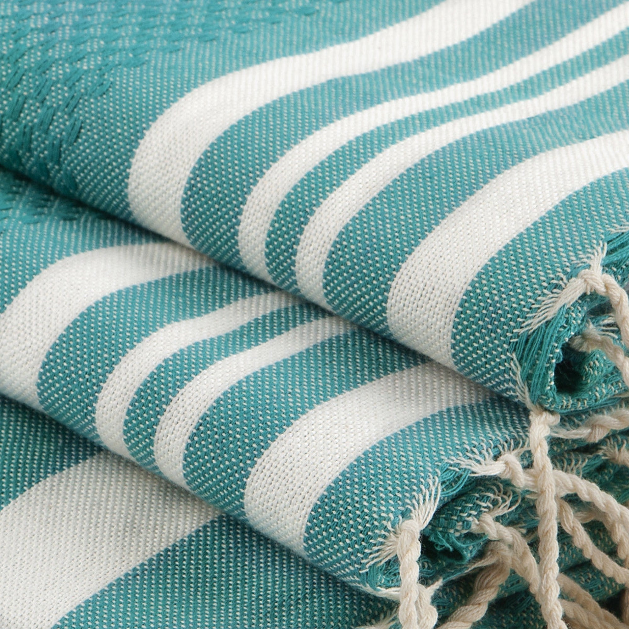 Bath towels (1+2) cotton 100x200+2(40x60) HAMPTONS duck green / white
