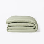 Gaia - Housse De Couette - Satin Lavé De Coton Bio - Vert Céladon