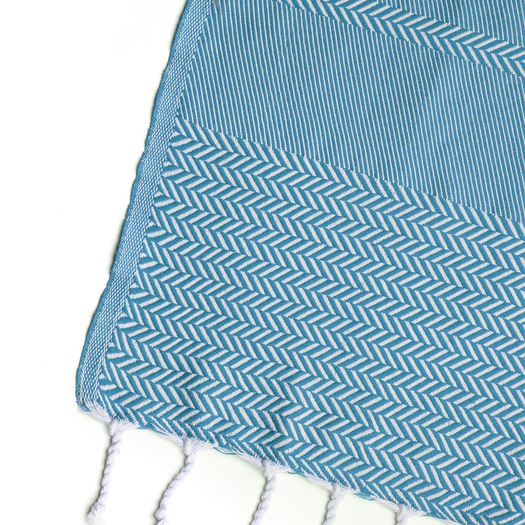 Oslo - Plaid - Coton - Bleu Pétrole