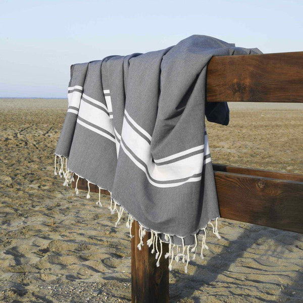 St Tropez - Fouta Xxl - Gris Medio
