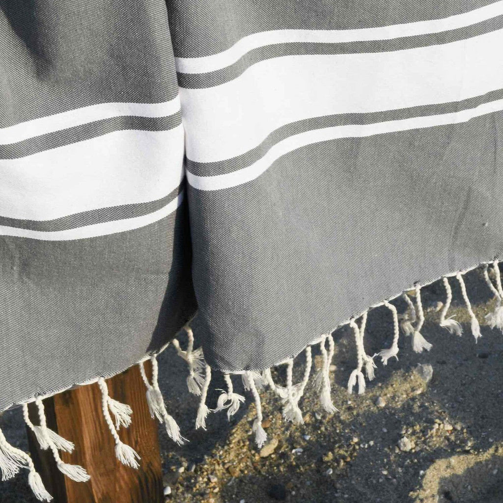 Fouta Xxl St Tropez - Gris Medio - Algodón