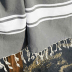 Fouta Xxl St Tropez - Gris Medio - Algodón