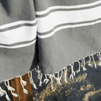 Fouta Xxl St Tropez - Gris Medio - Algodón
