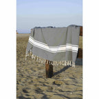 Fouta Xxl St Tropez - Gris Medio - Algodón
