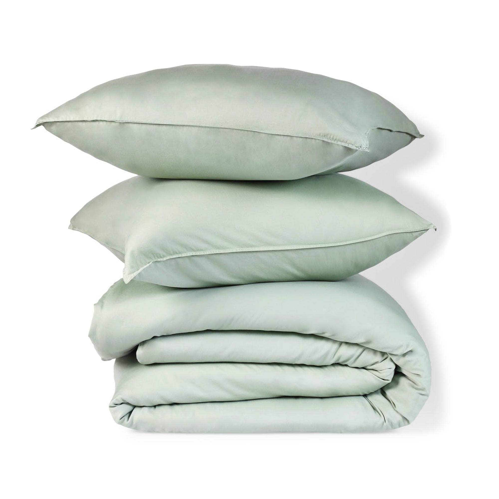 Gaia - Parure + Taies - Coton Bio & Lyocell - Vert Céladon