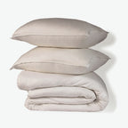 Gaia - Bedding Set + Pillowcases - Organic Cotton & Lyocell - Greige
