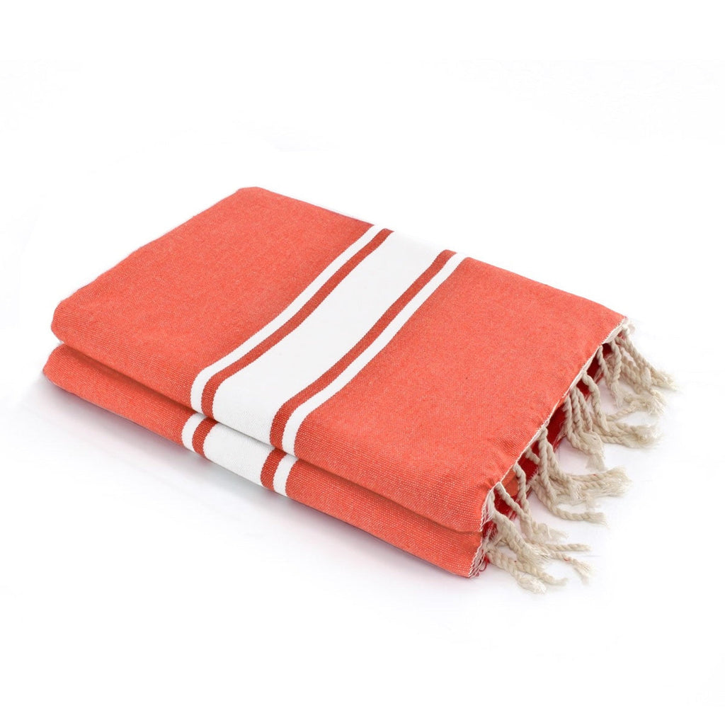 Fouta Xxl St Tropez - Naranja Coral - Algodón