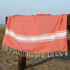 Fouta Xxl St Tropez - Naranja Coral - Algodón