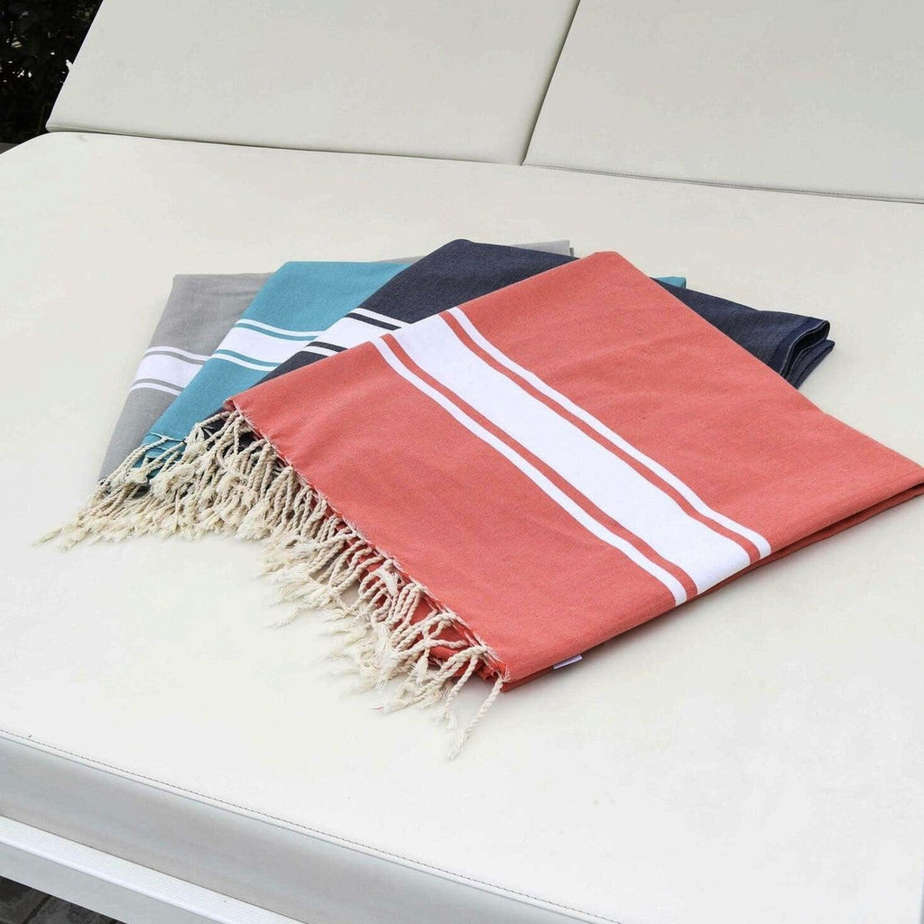 Fouta Xxl St Tropez - Naranja Coral - Algodón