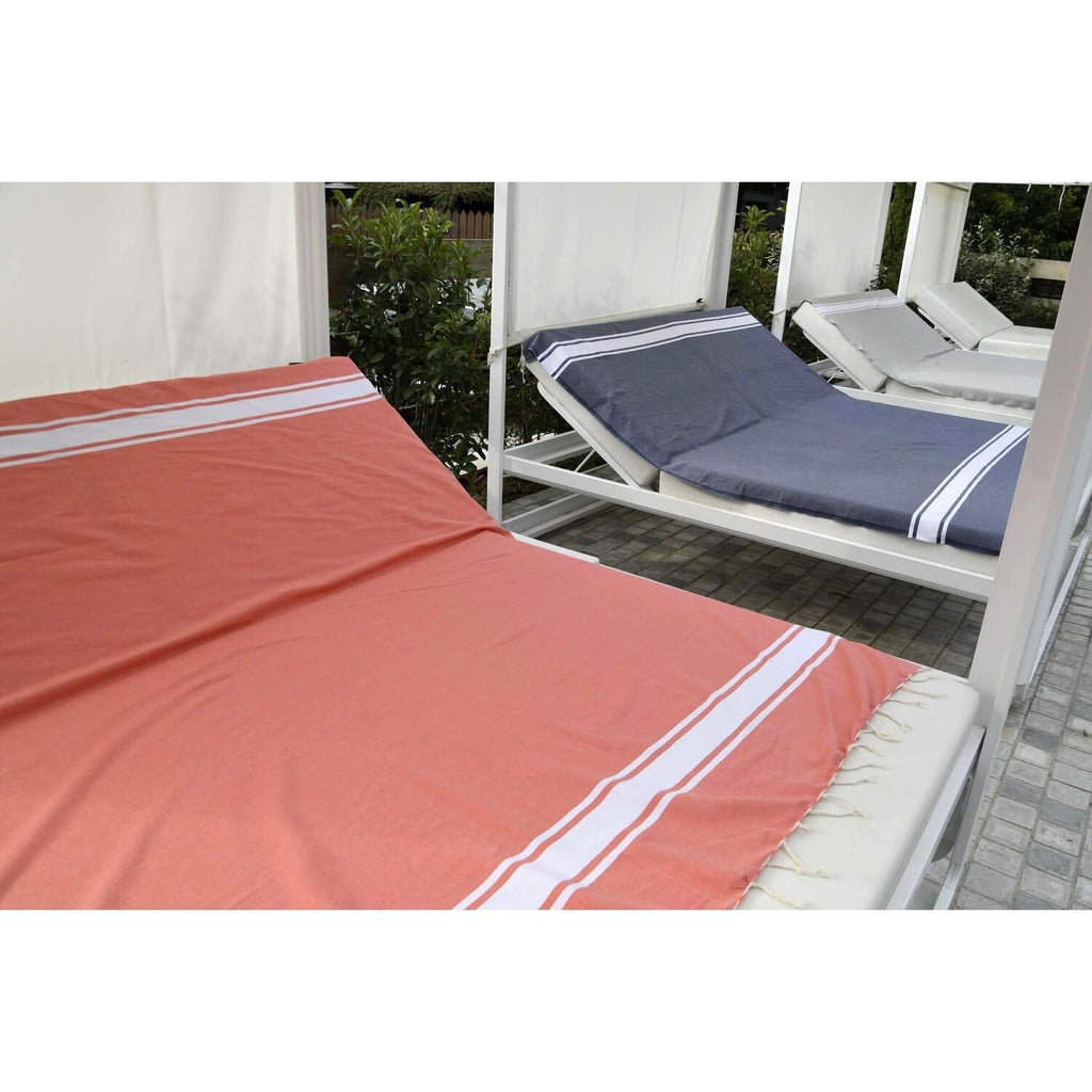 Fouta Xxl St Tropez - Naranja Coral - Algodón