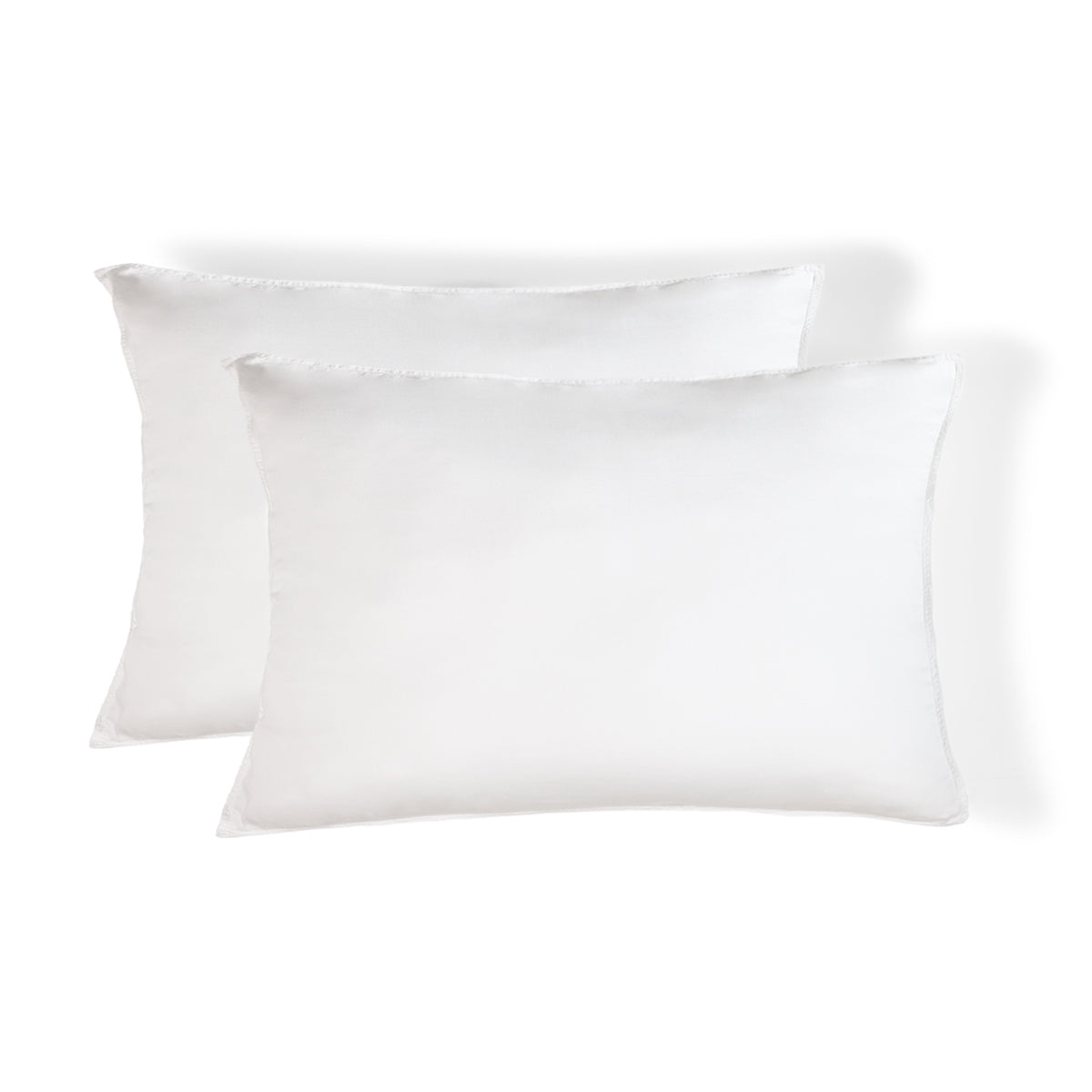 Gaia - Lot De 2 Taies D'Oreiller - Coton Bio & Lyocell - Blanc