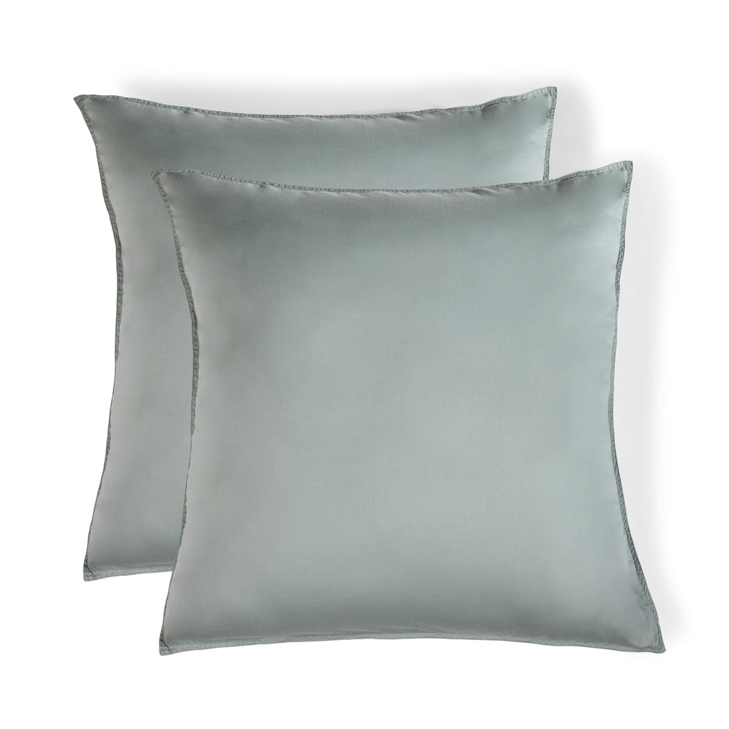Gaia - Pack de 2 fundas de almohada - Algodón orgánico y lyocell - Verde celadón
