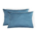 Gaia - Lot De 2 Taies D'Oreiller - Coton Bio & Lyocell - Bleu Orage