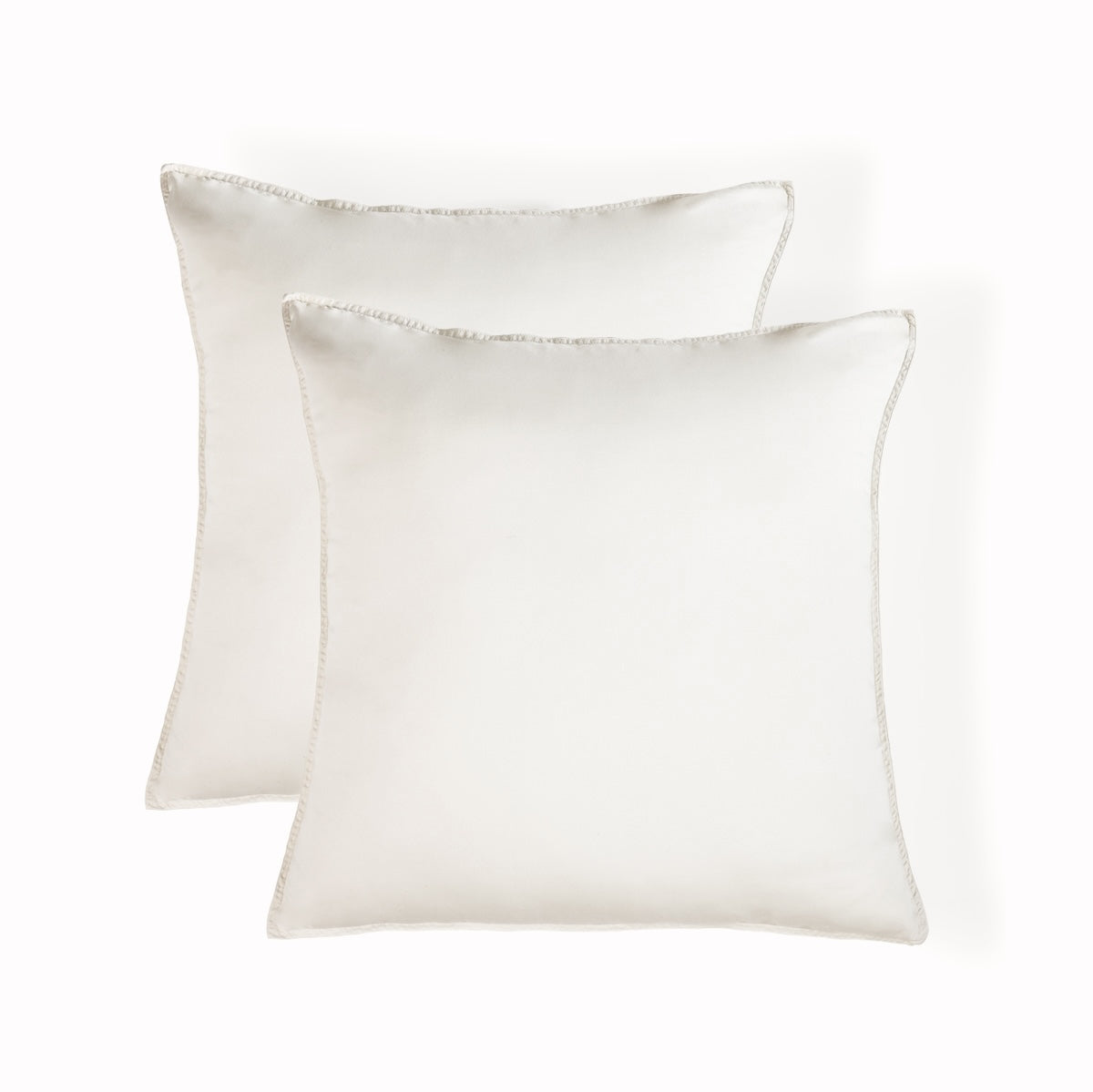 Gaia - Lot De 2 Taies D'Oreiller - Coton Bio & Lyocell - Grège