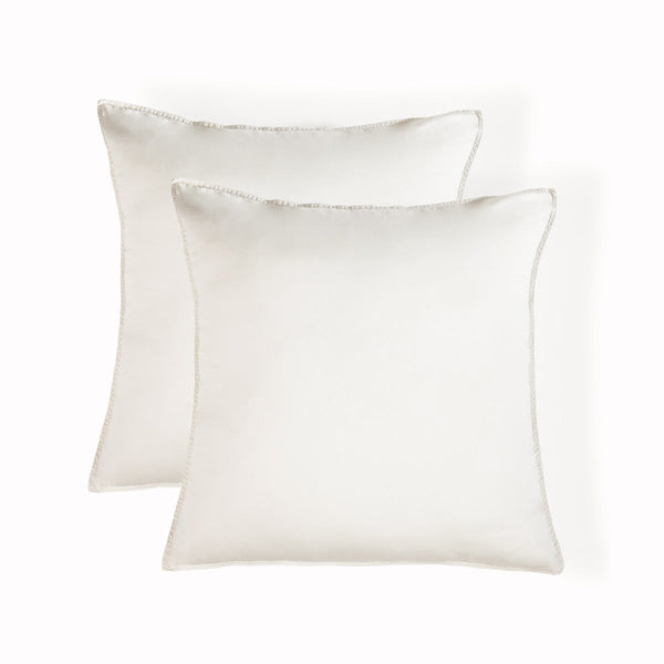 Gaia - Lot De 2 Taies D'Oreiller - Coton Bio & Lyocell - Grège