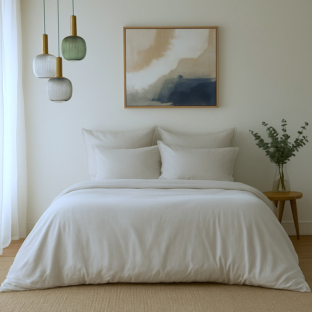 Gaia - Lot De 2 Taies D'Oreiller - Coton Bio & Lyocell - Grège