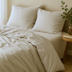 Gaia - Lot De 2 Taies D'Oreiller - Coton Bio & Lyocell - Grège