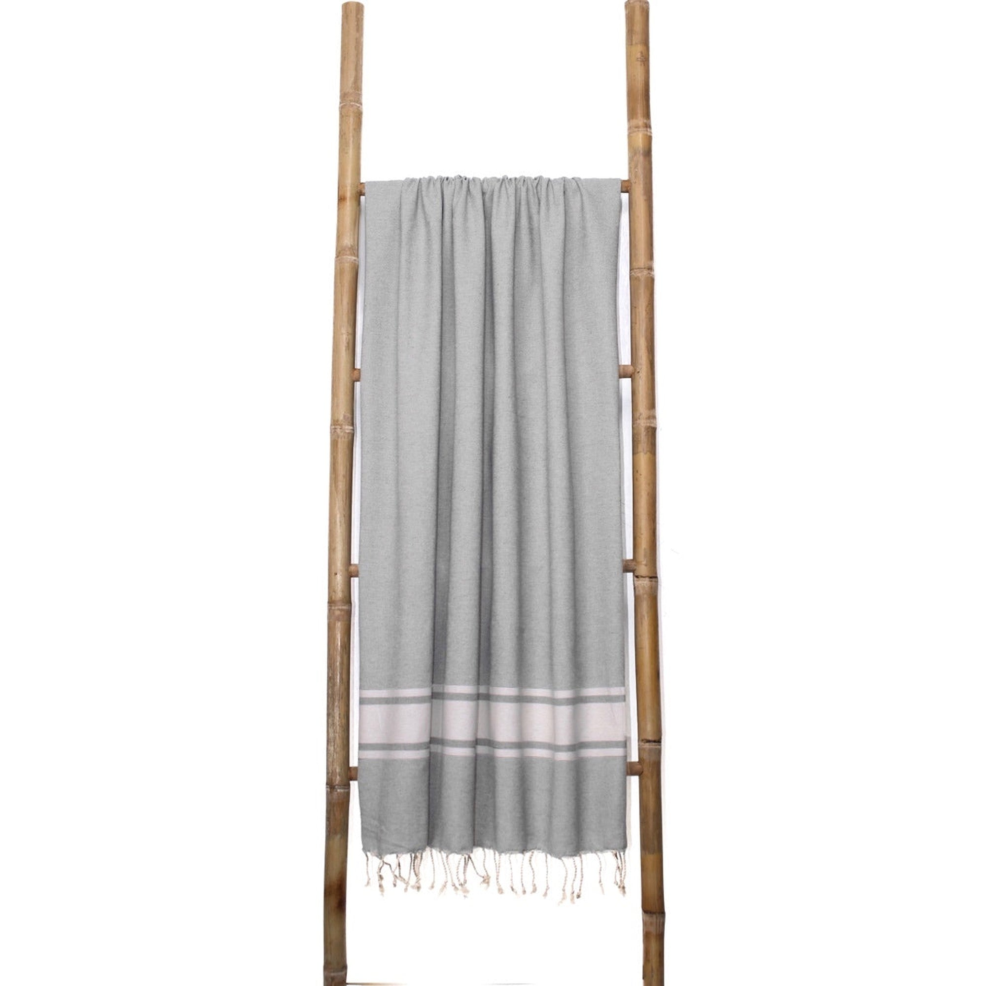 Fouta Xxl Coton 200X200 St Tropez Gris Perle