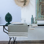 Cotton Table Runner 50x150 - Mahdia - Olive Green
