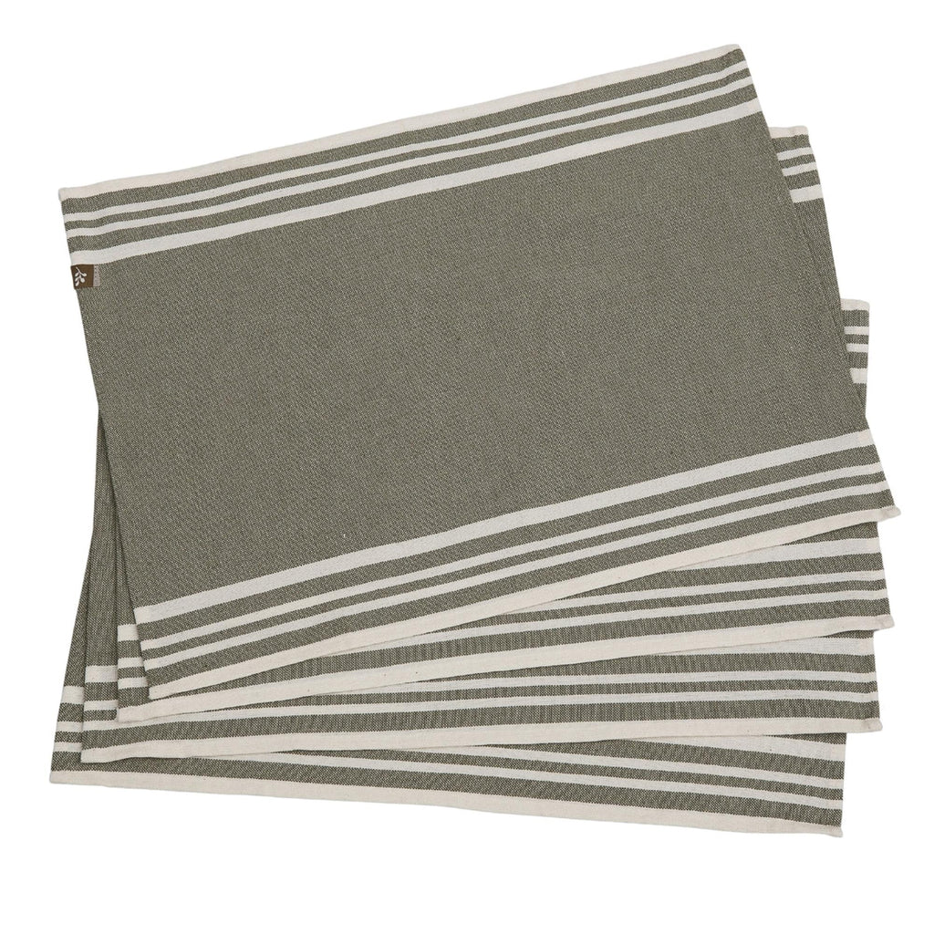 Placemat (X4) Mahdia - Olive Green - Cotton