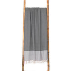 Fouta XXL algodón 200x200 IBIZA gris medio