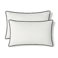 Jules - Pack De 2 Fundas De Cojín - Lona De Algodón - Blanco/Negro