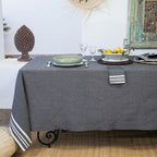 Mahdia - Table Set - Cotton - Black
