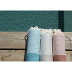 Honeycomb cotton fouta 100x200 IBIZA duck green