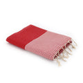 Honeycomb cotton fouta 100x200 IBIZA red