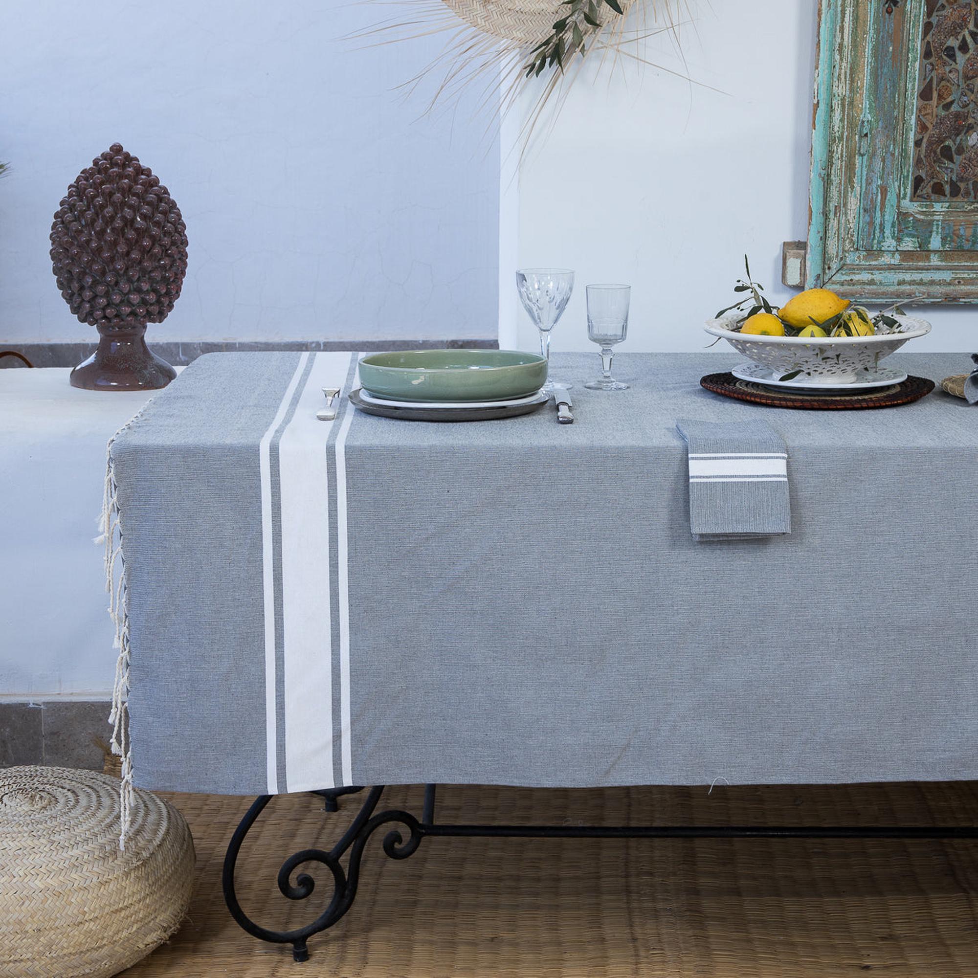 St Tropez - Nappe - Coton - Gris Moyen