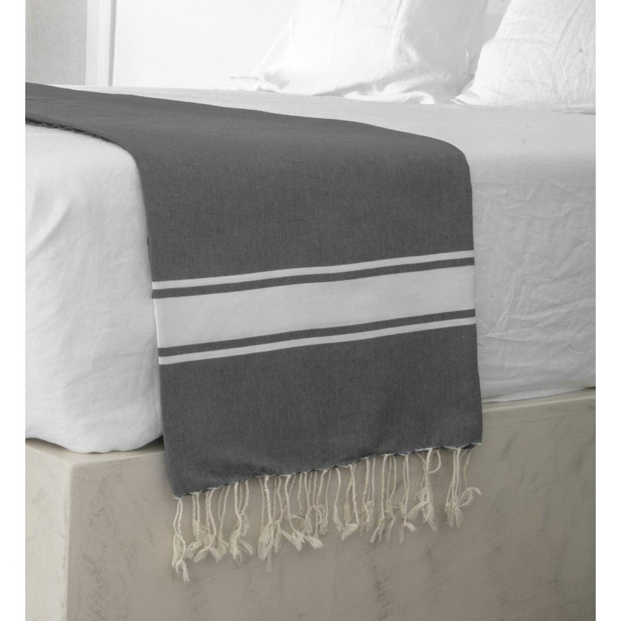 Nappe Coton 170X170 St Tropez Gris Moyen