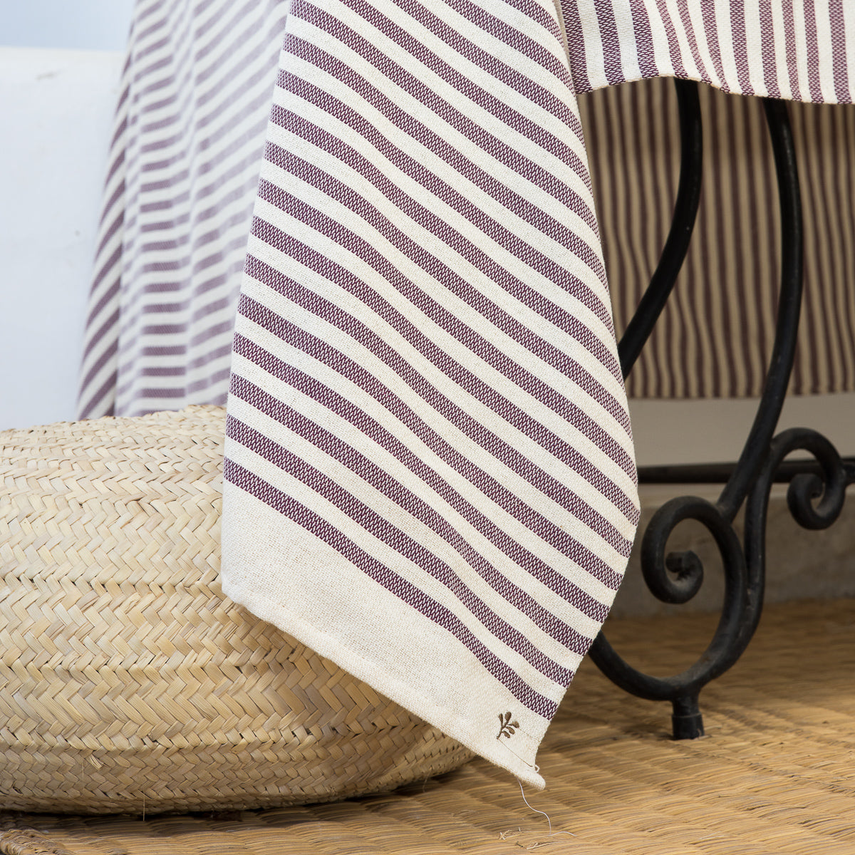 Nappe Coton 180X300 Hossegor Prune
