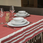 Mantel Hamptons de algodón y lúrex - Rojo