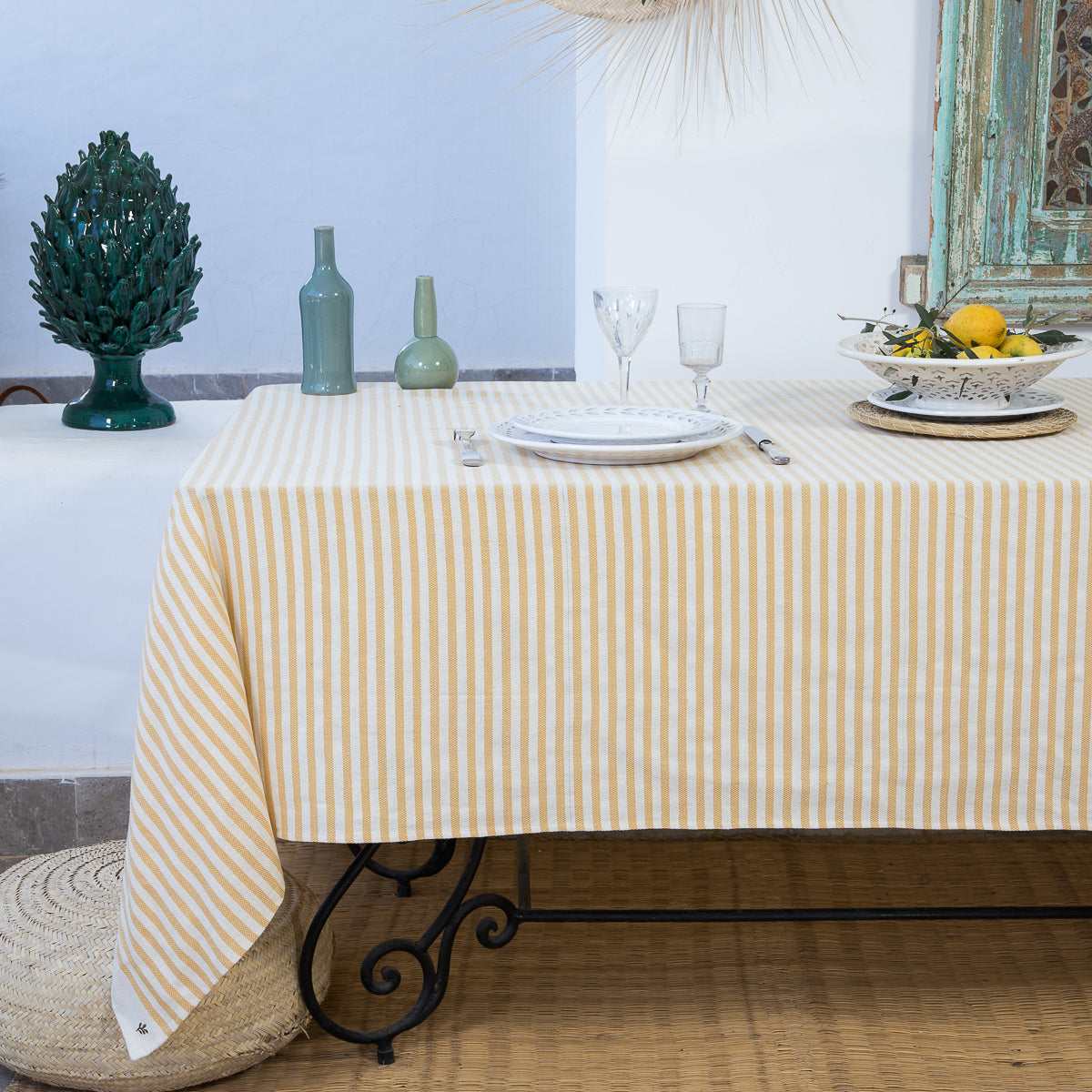 Hossegor - Tablecloth - Cotton - Mustard Yellow
